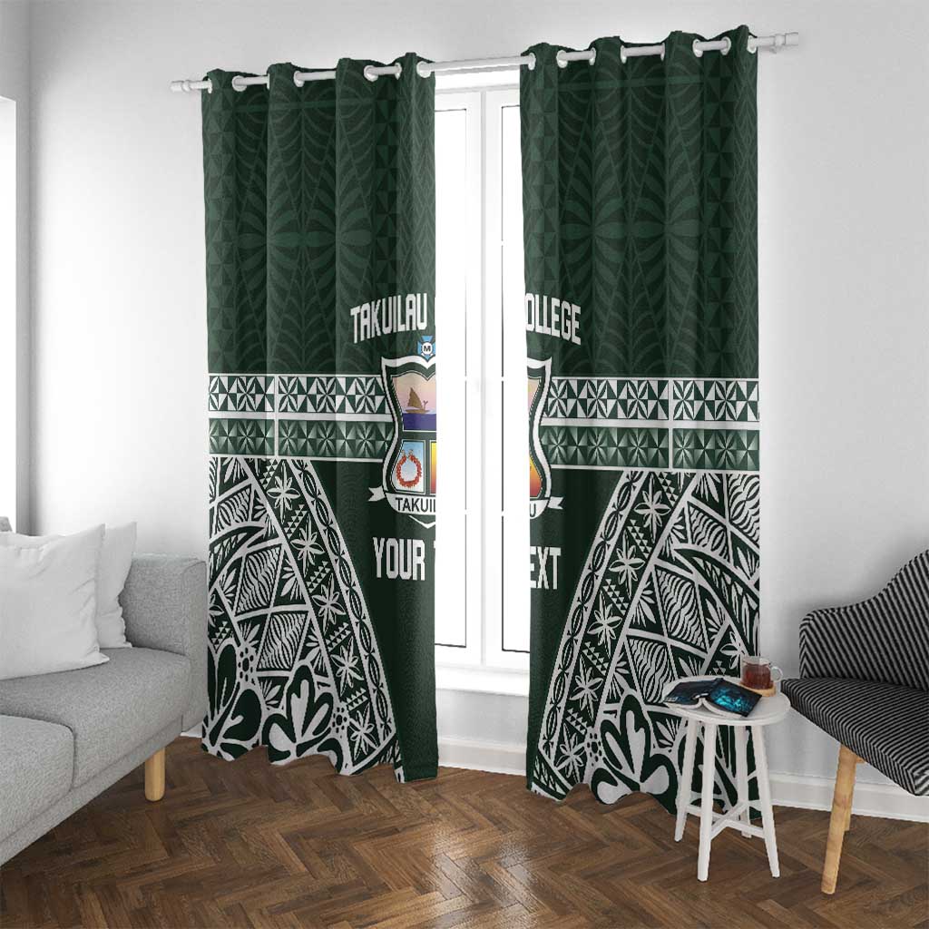 Personalised Tonga Takuilau College Window Curtain 50th Anniversary Ngatu Kupesi - Polynesian Pride