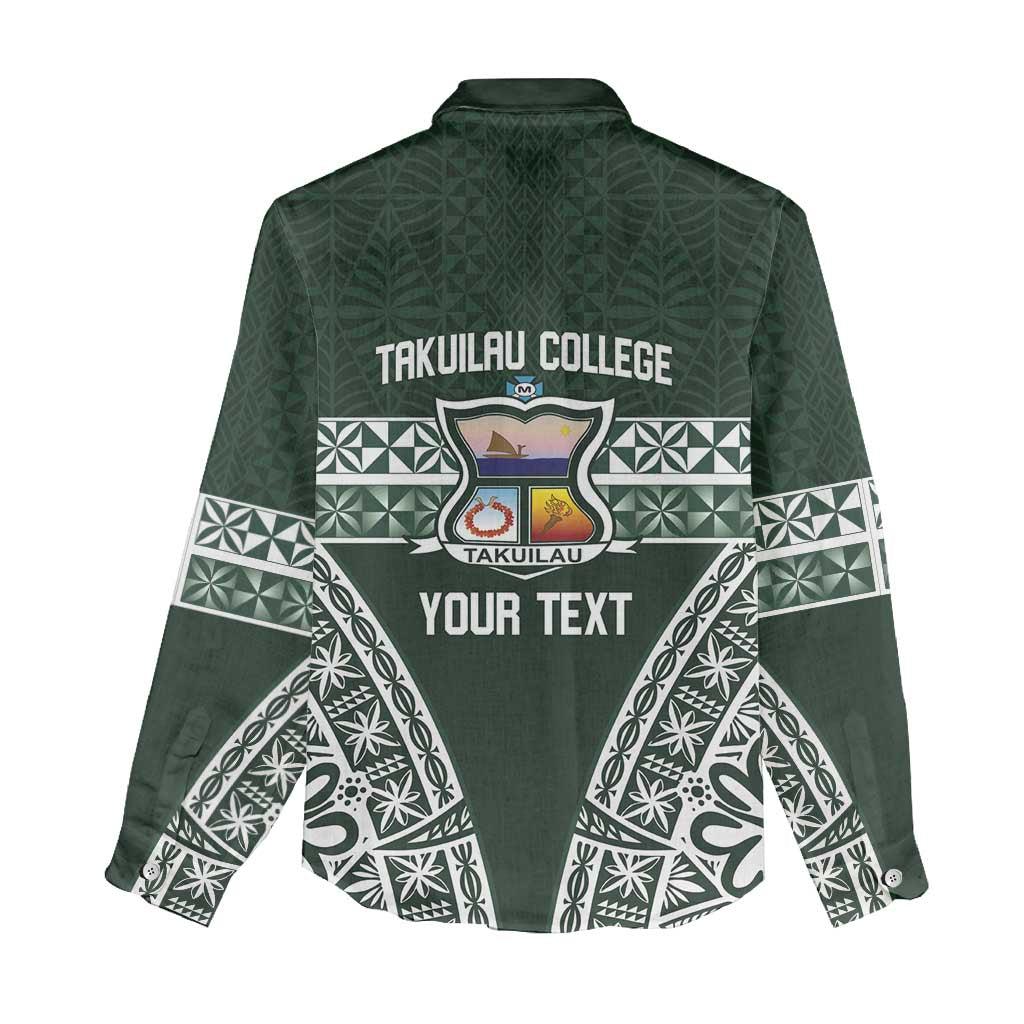 Personalised Tonga Takuilau College Women Casual Shirt 50th Anniversary Ngatu Kupesi - Polynesian Pride