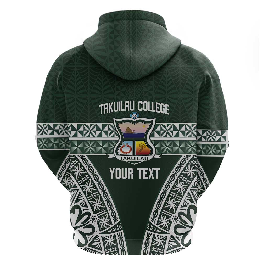 Personalised Tonga Takuilau College Zip Hoodie 50th Anniversary Ngatu Kupesi - Polynesian Pride