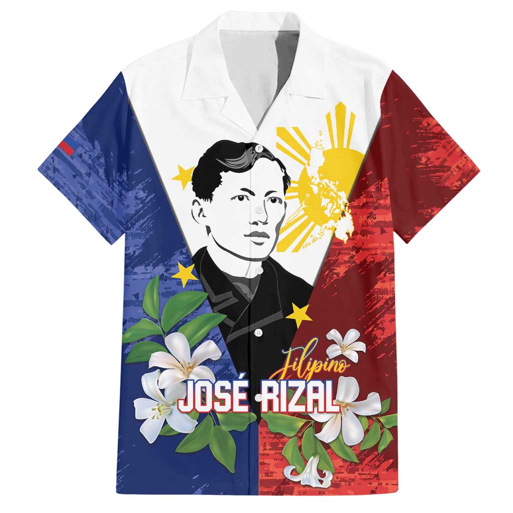 Philippines Rizal Day Family Matching Puletasi and Hawaiian Shirt Filipino Sampaguita Grunge Style - Polynesian Pride