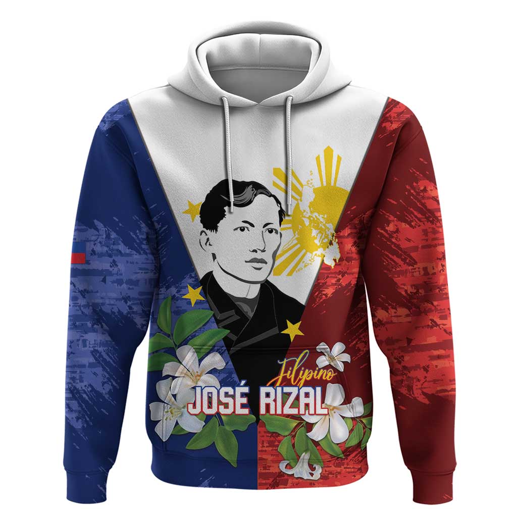 Philippines Rizal Day Hoodie Filipino Sampaguita Grunge Style - Polynesian Pride