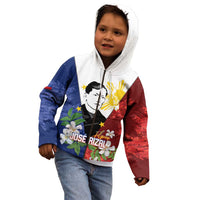 Philippines Rizal Day Kid Hoodie Filipino Sampaguita Grunge Style - Polynesian Pride