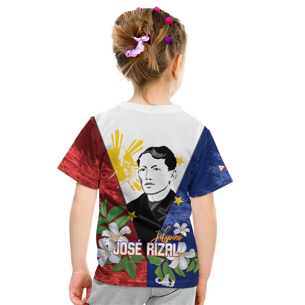 Philippines Rizal Day Kid T Shirt Filipino Sampaguita Grunge Style LT14 - Polynesian Pride