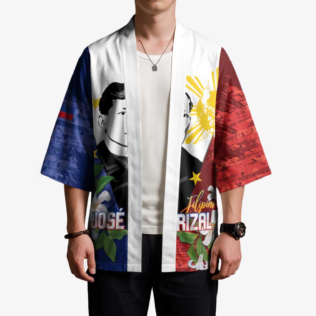 Philippines Rizal Day Kimono Filipino Sampaguita Grunge Style - Polynesian Pride