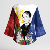 Philippines Rizal Day Kimono Sleeve Blouse Filipino Sampaguita Grunge Style - Polynesian Pride
