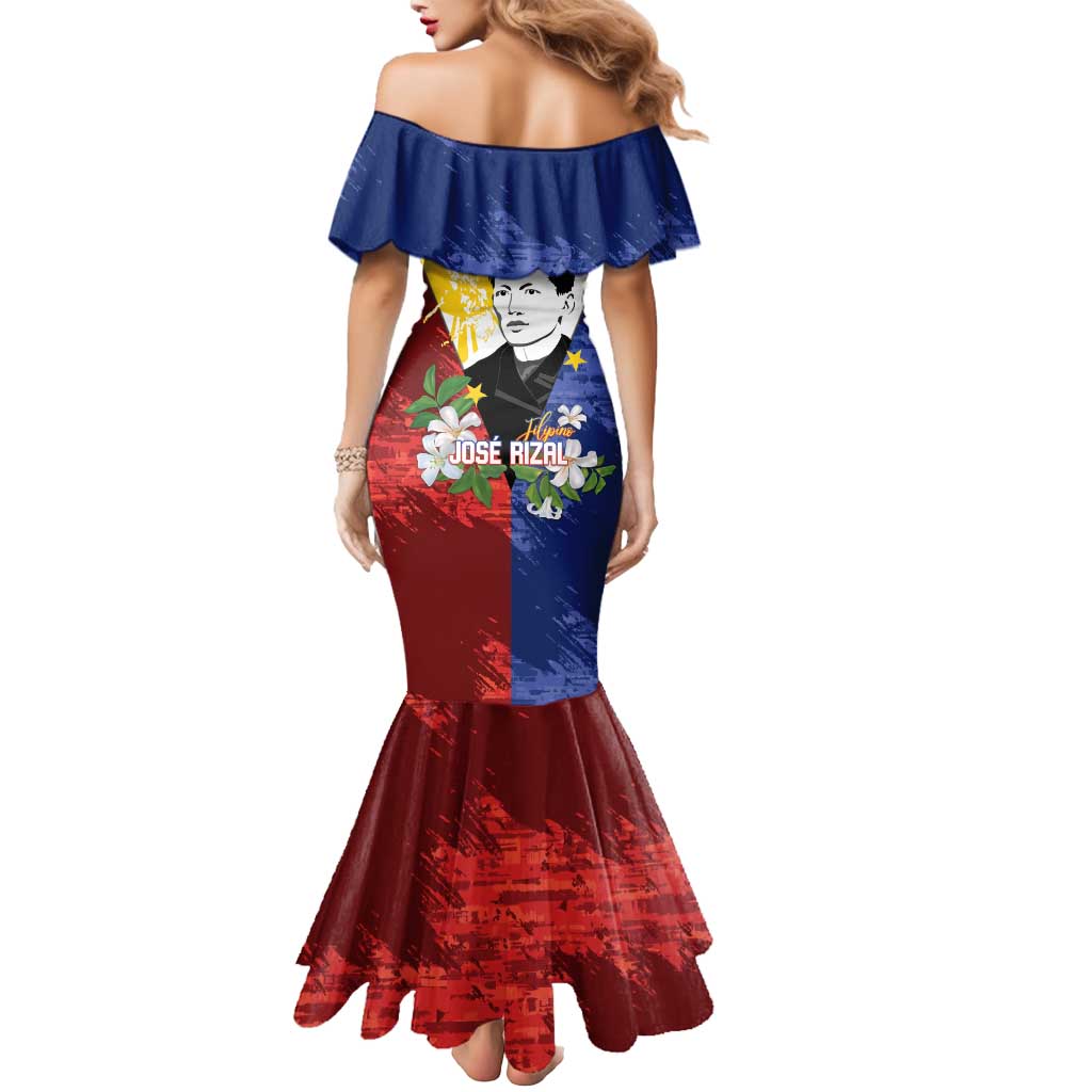 Philippines Rizal Day Mermaid Dress Filipino Sampaguita Grunge Style - Polynesian Pride