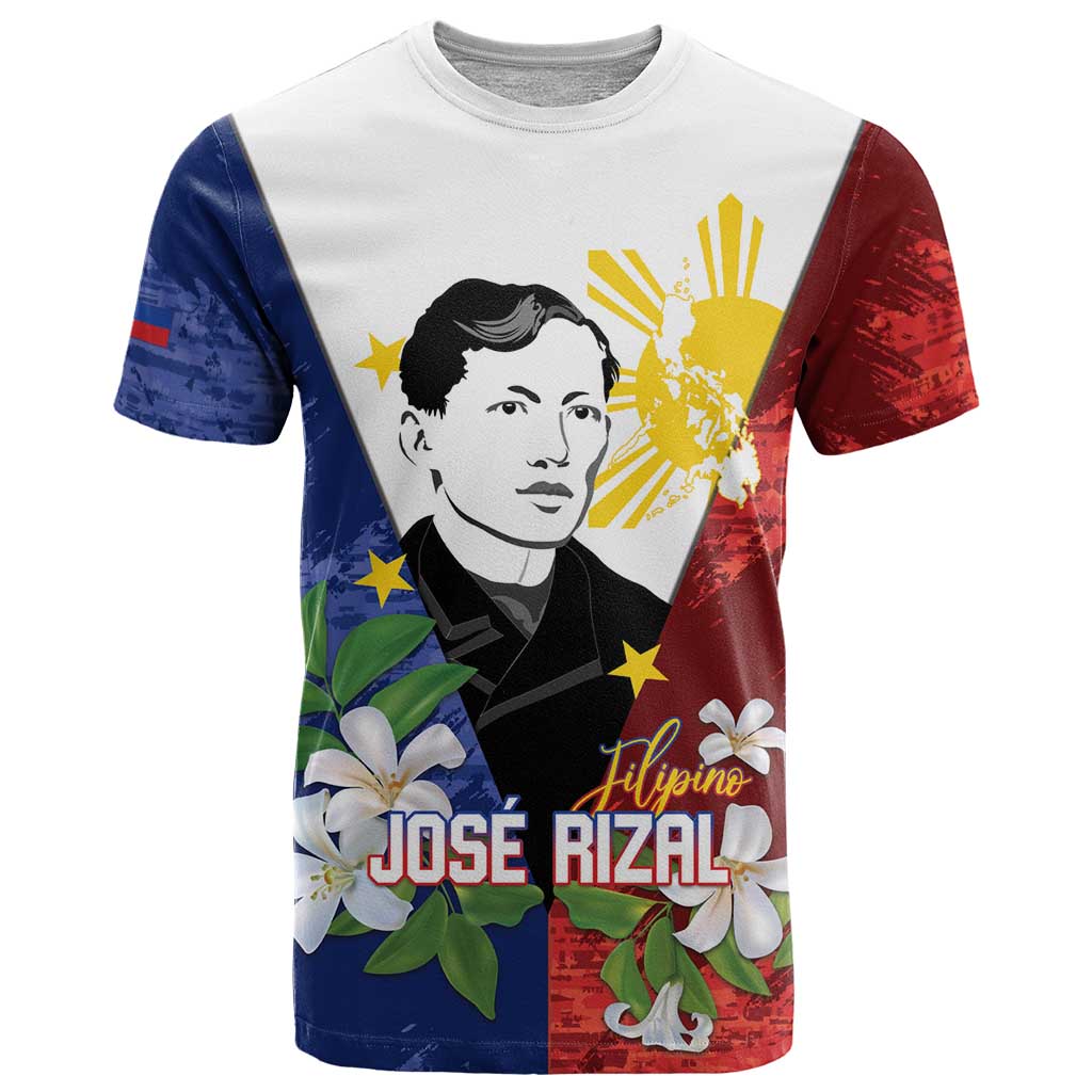 Philippines Rizal Day T Shirt Filipino Sampaguita Grunge Style - Polynesian Pride