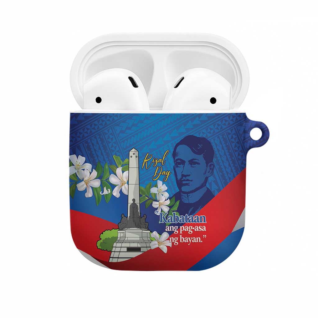 Philippines Rizal Day AirPods Case Filipino Motto Stella Polynesian Pattern - Polynesian Pride