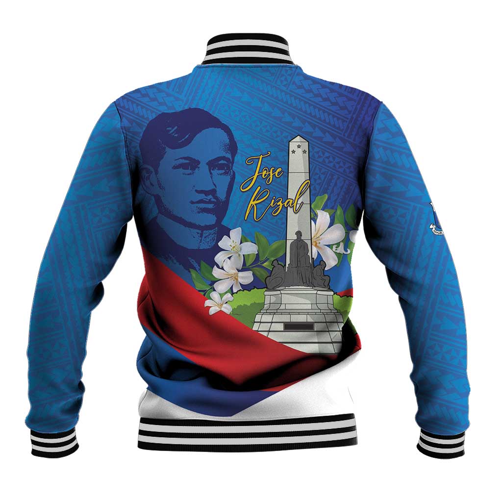 Philippines Rizal Day Baseball Jacket Filipino Motto Stella Polynesian Pattern - Polynesian Pride