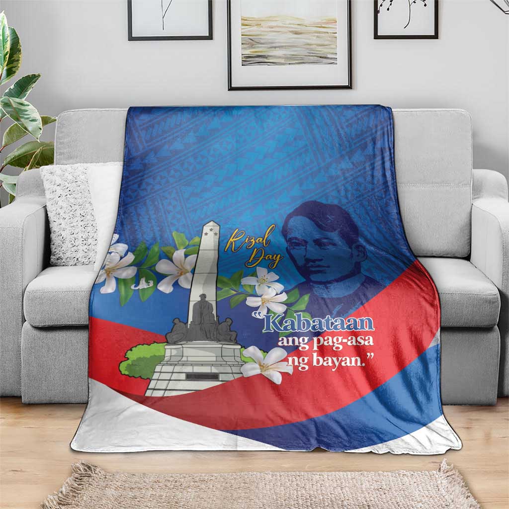 Philippines Rizal Day Blanket Filipino Motto Stella Polynesian Pattern - Polynesian Pride