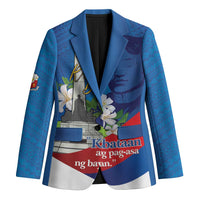 Philippines Rizal Day Blazer Filipino Motto Stella Polynesian Pattern LT14 Unisex Blue - Polynesian Pride