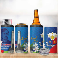 Philippines Rizal Day 4 in 1 Can Cooler Tumbler Filipino Motto Stella Polynesian Pattern - Polynesian Pride