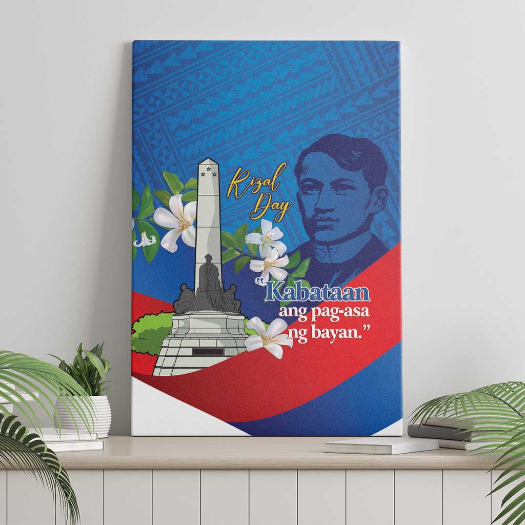Philippines Rizal Day Canvas Wall Art Filipino Motto Stella Polynesian Pattern - Polynesian Pride