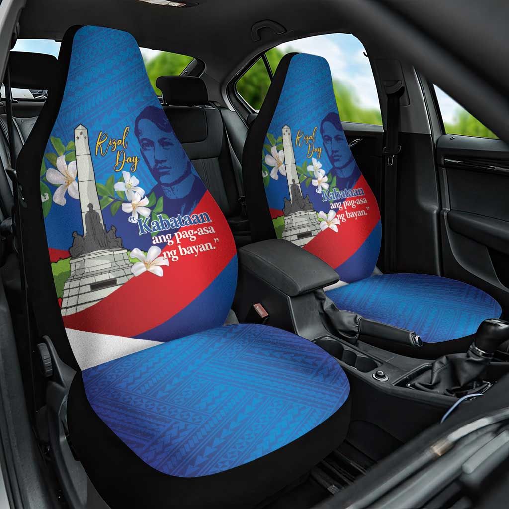 Philippines Rizal Day Car Seat Cover Filipino Motto Stella Polynesian Pattern - Polynesian Pride