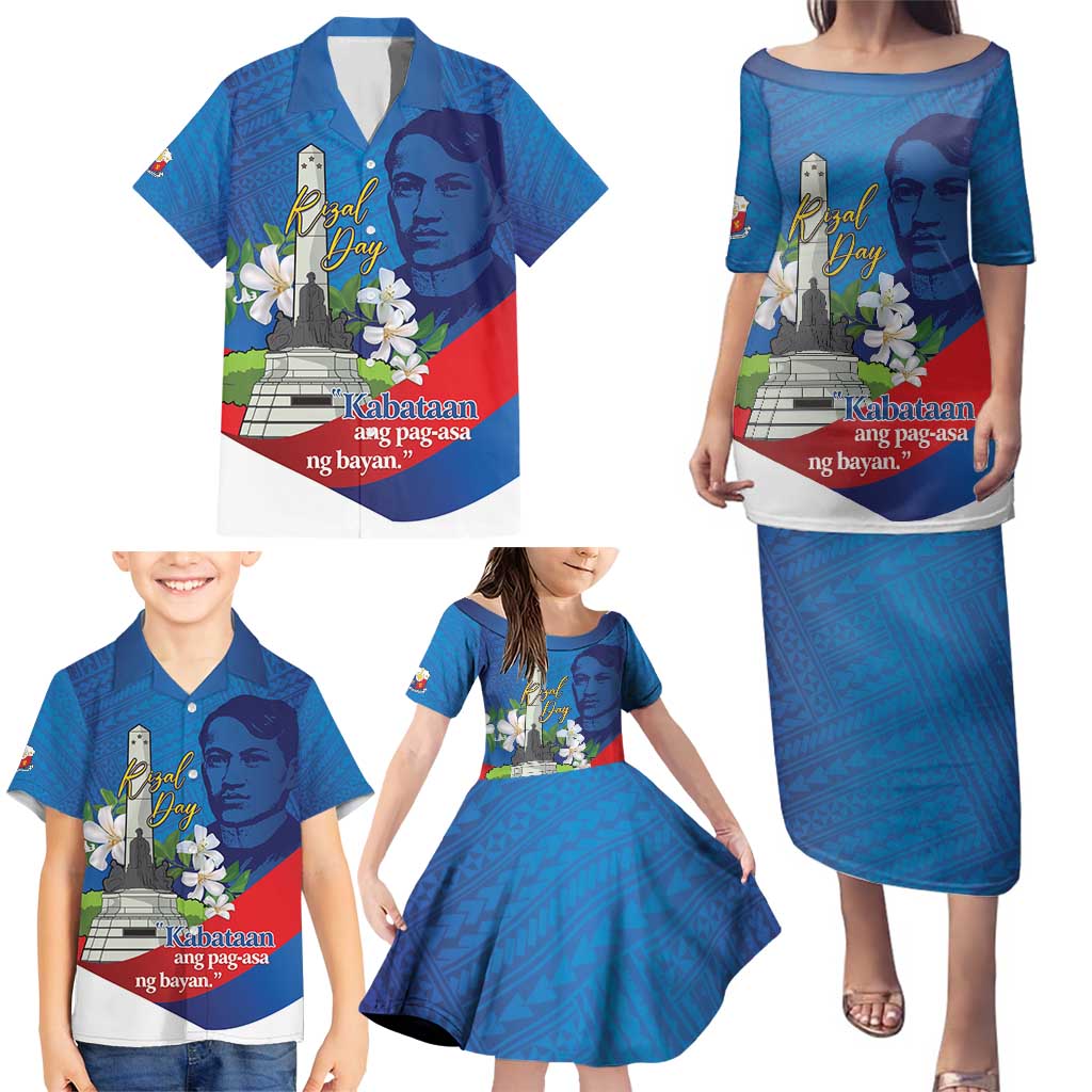 Philippines Rizal Day Family Matching Puletasi and Hawaiian Shirt Filipino Motto Stella Polynesian Pattern - Polynesian Pride