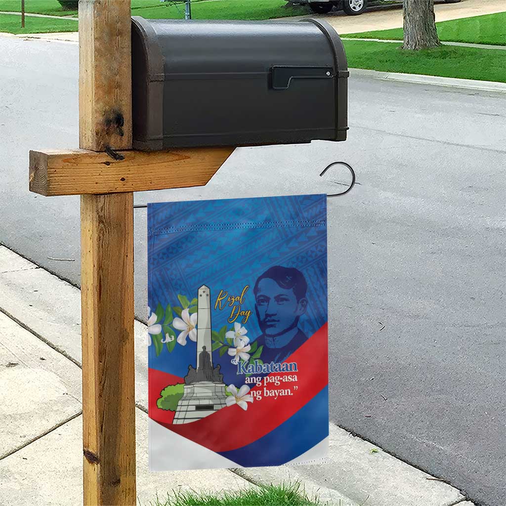 Philippines Rizal Day Garden Flag Filipino Motto Stella Polynesian Pattern - Polynesian Pride