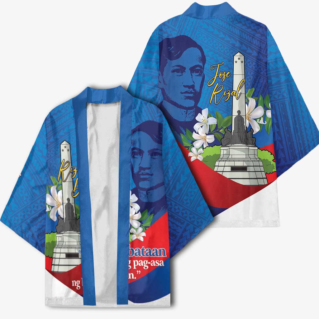 Philippines Rizal Day Kimono Filipino Motto Stella Polynesian Pattern - Polynesian Pride