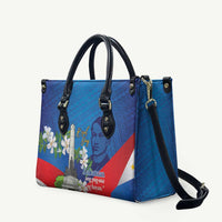 Philippines Rizal Day Leather Bag Filipino Motto Stella Polynesian Pattern - Polynesian Pride