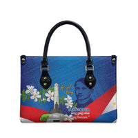 Philippines Rizal Day Leather Bag Filipino Motto Stella Polynesian Pattern - Polynesian Pride