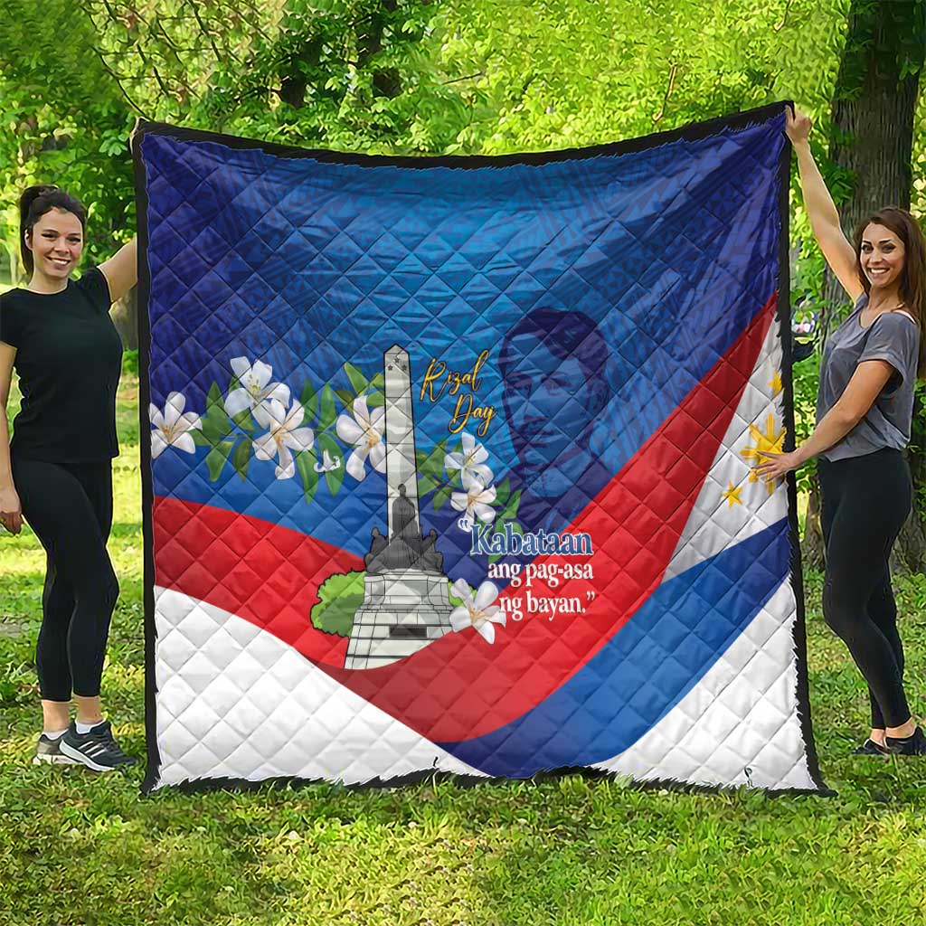 Philippines Rizal Day Quilt Filipino Motto Stella Polynesian Pattern - Polynesian Pride
