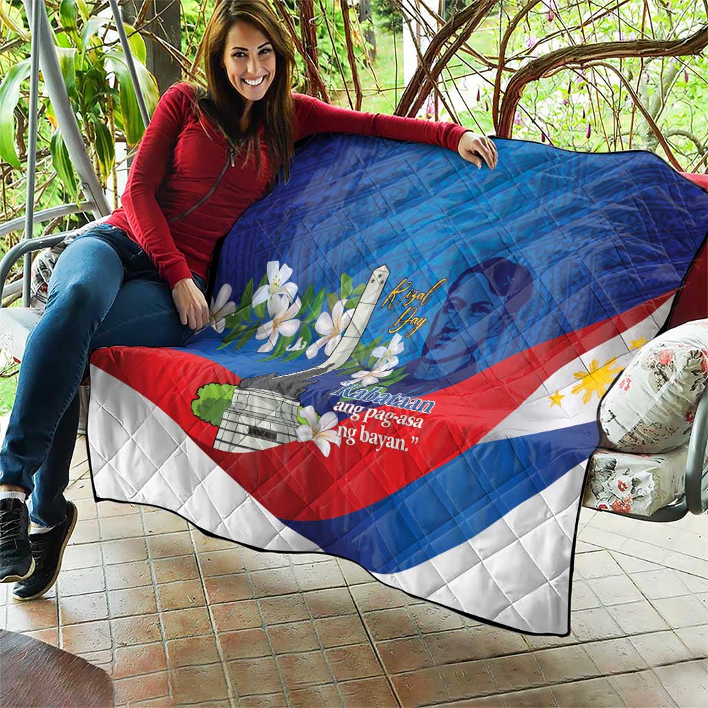 Philippines Rizal Day Quilt Filipino Motto Stella Polynesian Pattern - Polynesian Pride