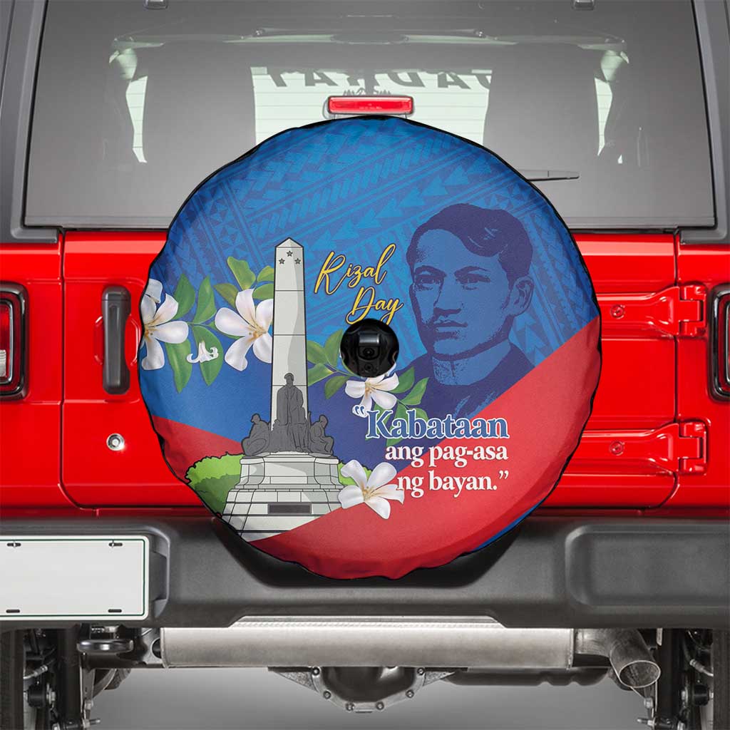Philippines Rizal Day Spare Tire Cover Filipino Motto Stella Polynesian Pattern - Polynesian Pride