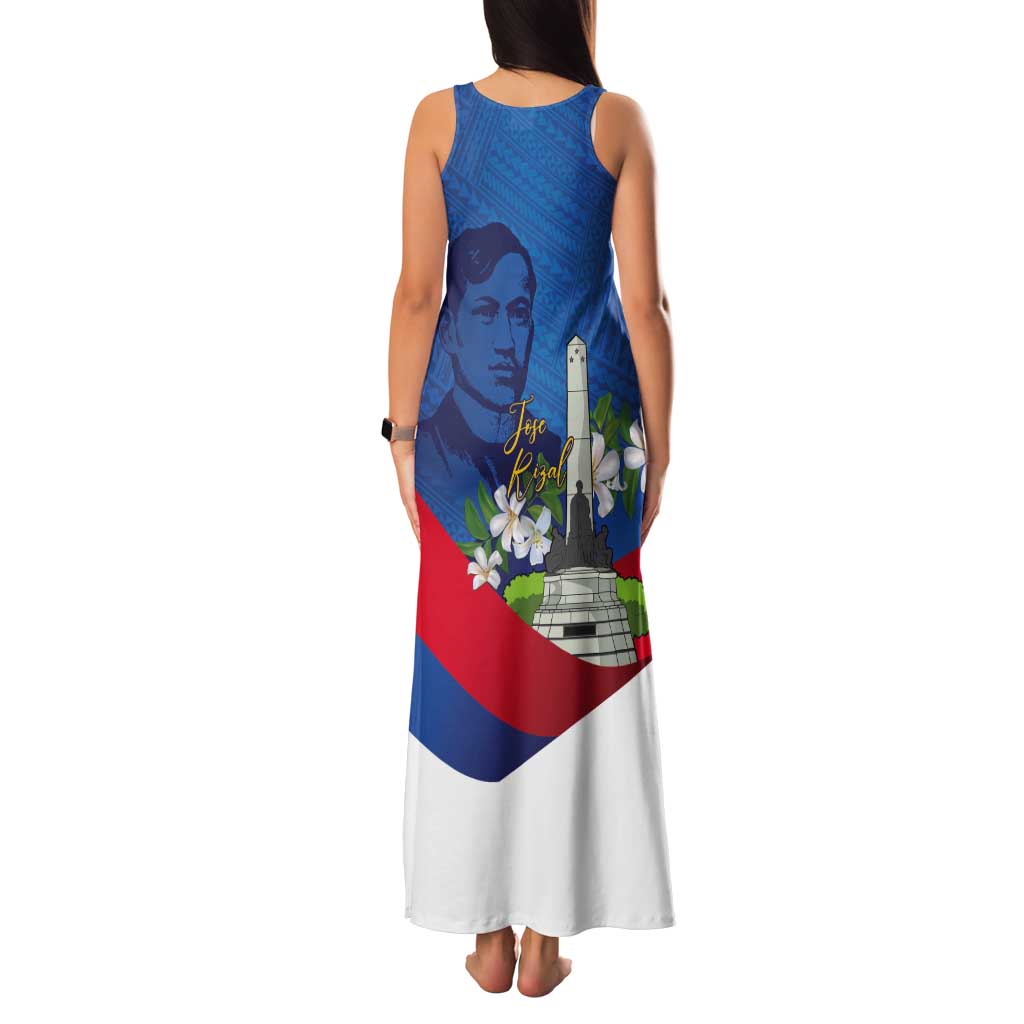 Philippines Rizal Day Tank Maxi Dress Filipino Motto Stella Polynesian Pattern - Polynesian Pride