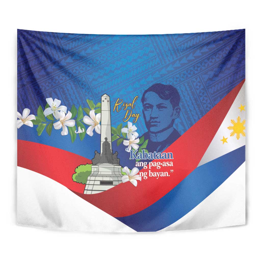 Philippines Rizal Day Tapestry Filipino Motto Stella Polynesian Pattern - Polynesian Pride