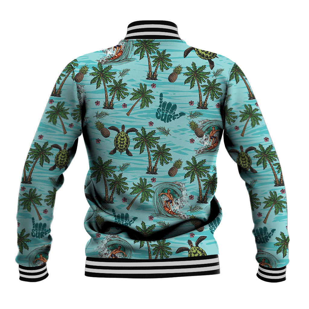 Aloha Hawaii Surfing Tropical Seamless Baseball Jacket LT14 - Polynesian Pride