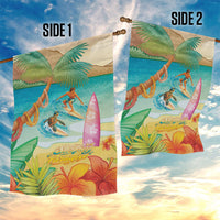 Surfing Paradise Hawaii Garden Flag Tropical Flowers Beachy Vibes LT14 - Polynesian Pride