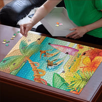 Surfing Paradise Hawaii Puzzle Tropical Flowers Beachy Vibes LT14 - Polynesian Pride