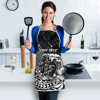 Hawaii Surfing Personalized Apron Born To Surf Tiki Hawaiian Pattern LT14 - Polynesian Pride