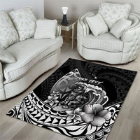 Hawaii Surfing Personalized Area Rug Born To Surf Tiki Hawaiian Pattern LT14 - Polynesian Pride