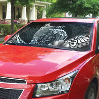 Hawaii Surfing Personalized Auto Sun Shade Born To Surf Tiki Hawaiian Pattern LT14 - Polynesian Pride