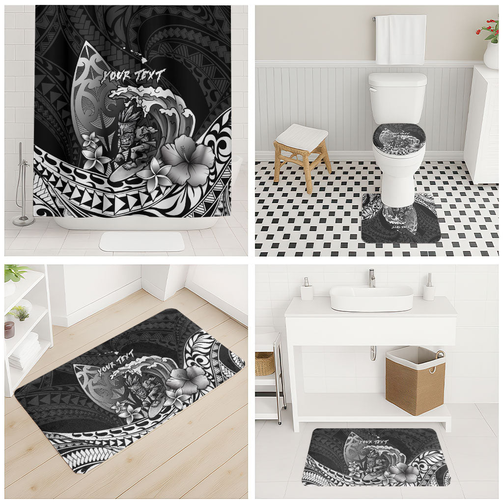 Hawaii Surfing Personalized Bathroom Set Born To Surf Tiki Hawaiian Pattern LT14 - Polynesian Pride