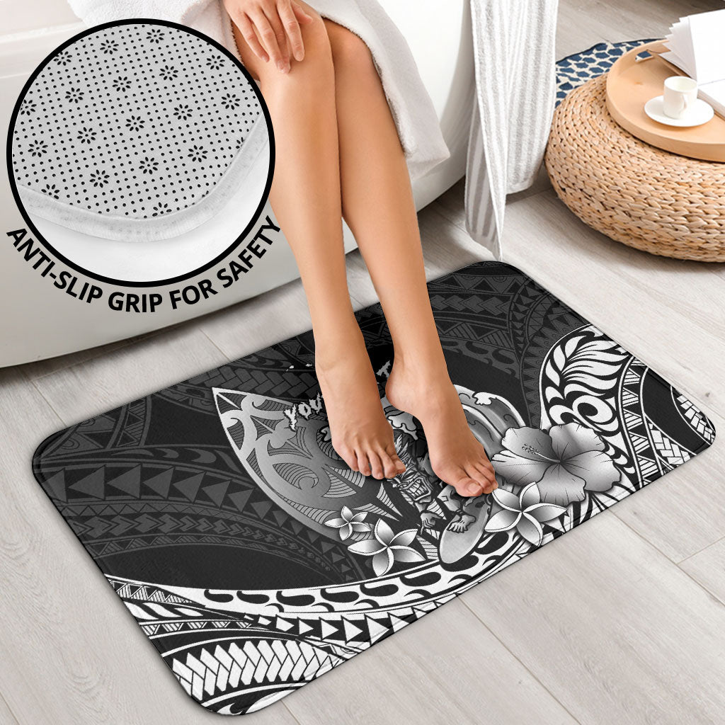 Hawaii Surfing Personalized Bathroom Set Born To Surf Tiki Hawaiian Pattern LT14 - Polynesian Pride