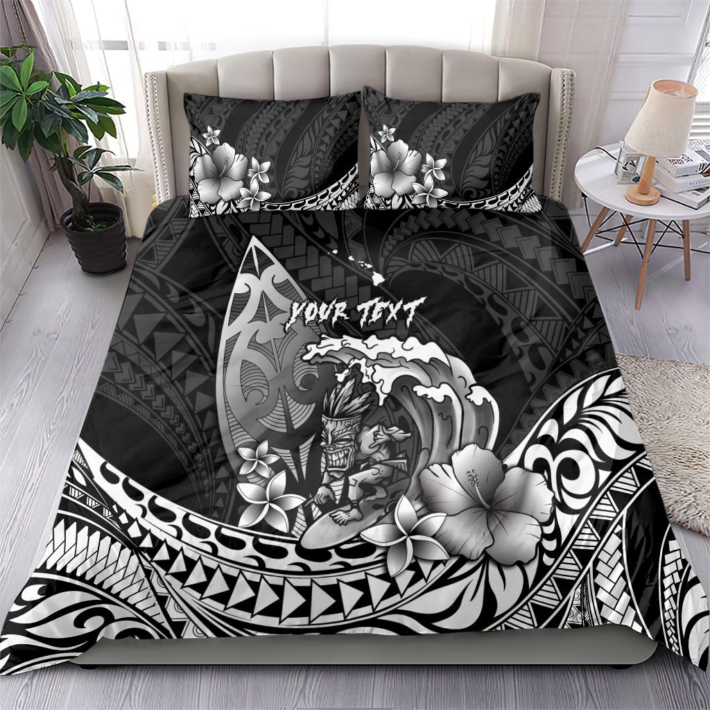 Hawaii Surfing Personalized Bedding Set Born To Surf Tiki Hawaiian Pattern LT14 - Polynesian Pride