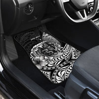 Hawaii Surfing Personalized Car Mats Born To Surf Tiki Hawaiian Pattern LT14 - Polynesian Pride