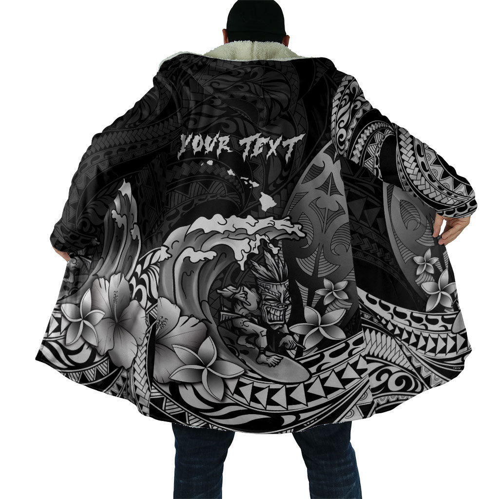 Hawaii Surfing Personalized Cloak Born To Surf Tiki Hawaiian Pattern LT14 - Polynesian Pride