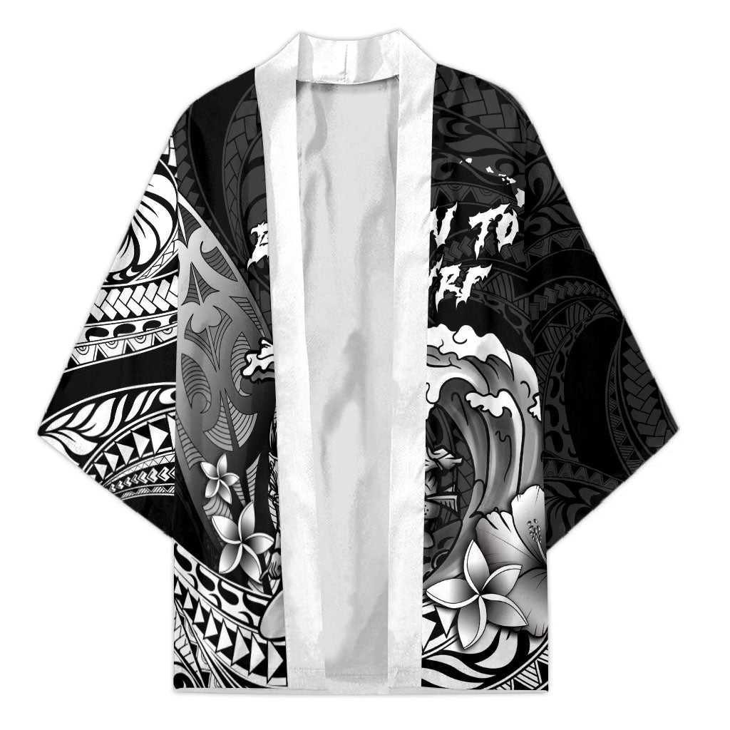 Hawaii Surfing Personalized Kimono Born To Surf Tiki Hawaiian Pattern