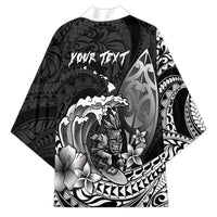 Hawaii Surfing Personalized Kimono Born To Surf Tiki Hawaiian Pattern LT14 - Polynesian Pride