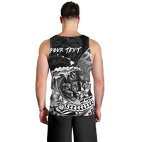 Hawaii Surfing Personalized Men Tank Top Born To Surf Tiki Hawaiian Pattern LT14 - Polynesian Pride