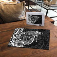 Hawaii Surfing Personalized Puzzle Born To Surf Tiki Hawaiian Pattern LT14 - Polynesian Pride