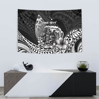Hawaii Surfing Personalized Tapestry Born To Surf Tiki Hawaiian Pattern LT14 - Polynesian Pride