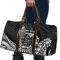Hawaii Surfing Personalized Travel Bag Born To Surf Tiki Hawaiian Pattern LT14 - Polynesian Pride