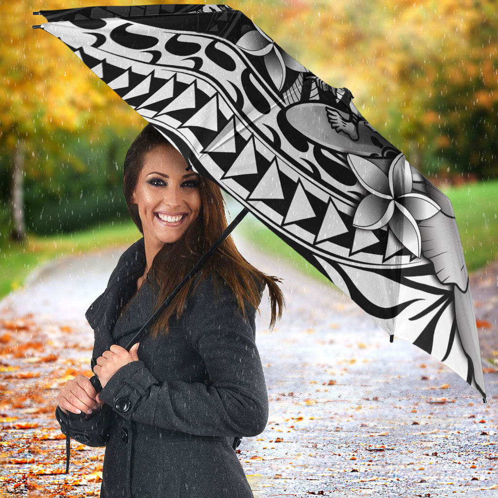 Hawaii Surfing Personalized Umbrella Born To Surf Tiki Hawaiian Pattern LT14 - Polynesian Pride