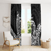 Hawaii Surfing Personalized Window Curtain Born To Surf Tiki Hawaiian Pattern LT14 - Polynesian Pride