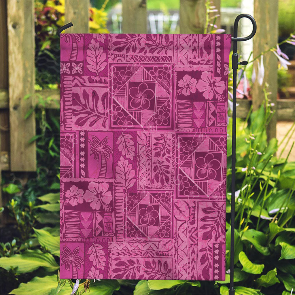 Hawaii Rainforest Beach Tropical Flowers Garden Flag LT14 Garden Flag Pink - Polynesian Pride