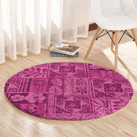 Hawaii Rainforest Beach Tropical Flowers Round Carpet LT14 - Polynesian Pride
