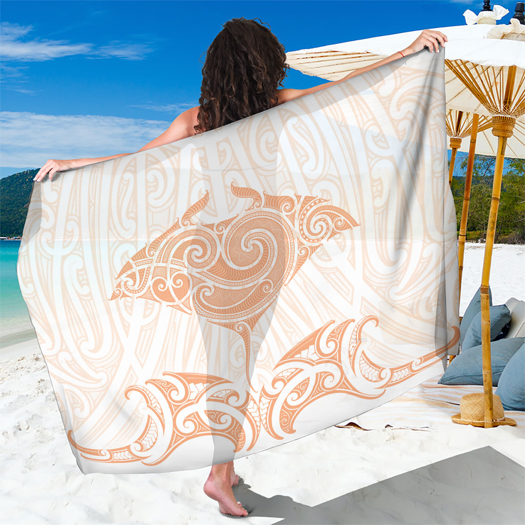 New Zealand Manta Ray Tattoo Sarong Aotearoa Maori Haehae Orange